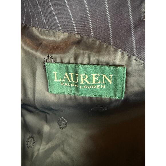 LAUREN RALPH LAUREN blue striped wool blend mens jacket blazer 48L - Picture 10 of 13